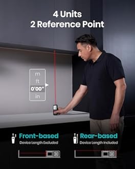 120M Laser Measure Device, MiLESEEY 229ft Digital Laser Tape Measure with Upgrade Electronic Angle Sensor, ±2mm Accuracy, Area Measurement,Volume and Pythagoras, 2"LCD Backlit,Mute, Battery Included