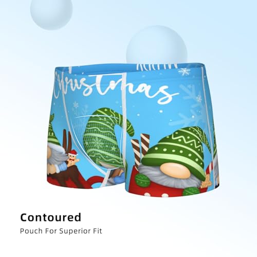 Boys' Cotton Boxer Brief Soft Underwear-Merry Christmas Gnome4