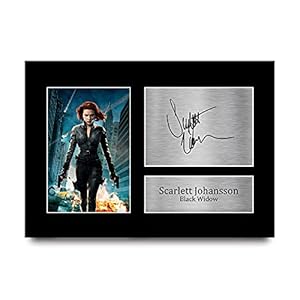 HWC Trading Scarlett Johansson Signed Autograph Printed A4 Black Widow Reading From The Avengers Image Photo Print