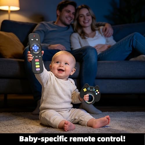 Chuya Baby Toys Baby Remote Control Teething Toys,2 Pack Silicone Teether — 사진 4