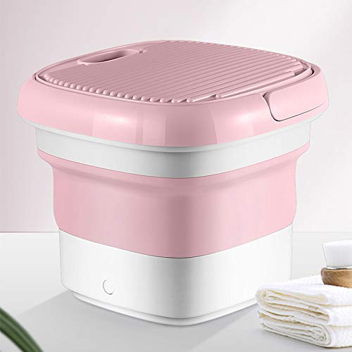 Mini Waschmaschine Tragbare Falten Halbautomatische Wäschewanne Kleine Ultraschall Schlafsaal Reise Sterilisation Unterwäsche Höschen Rosa Blau