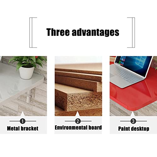 Établi mural pliable jaune LUNEZY 50cm pour optimiser l'espace - 4