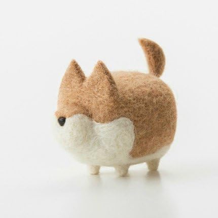 TALENTBABY - DIY Needle Felting Kit Needlecrafts Faceless Dog - Akita