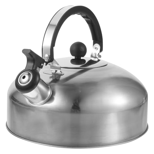 MOTHNUR Tetera Silbante De Acero Inoxidable 5l Fondo Plano y Tapa Para Cocina Gas, Inducción y Eléctrica, Hervidor De Agua Hervida Rápida, Apta Para Té y Bebidas, Diseño Silencioso Silbato Automático