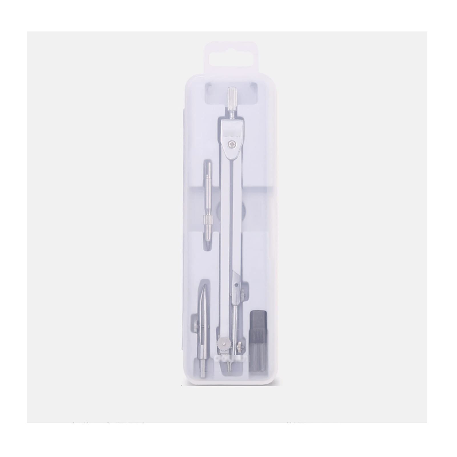 Kompass-Geometrie-Kit Geometrisches Kompass-Set Metall-Zeichenwerkzeug Professioneller Kompass und mit Bleistift gefüllter Schülerbedarf Kreis-Zeichenwerkzeug-Kompass-Set (Color : Silver) (Silber)