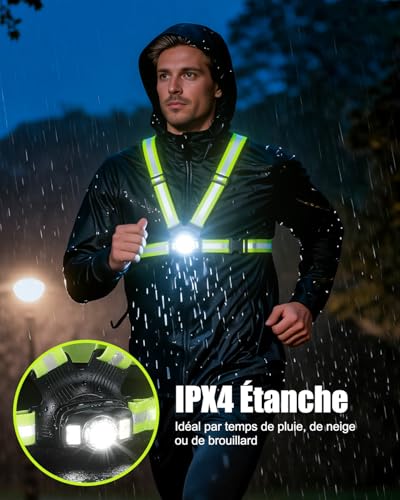 Remplacer lampe frontale par la lampe pectorale Babacom de running