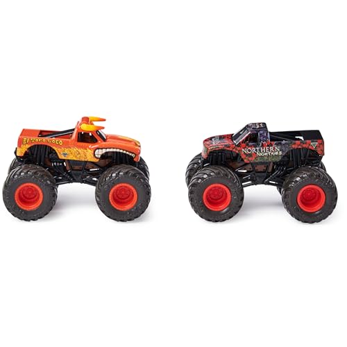 Monster Jam , Official El Toro Loco Vs. Northern Nightmare Color-Changing Die-Cast Monster Trucks, 1:64 Scale, Assorted