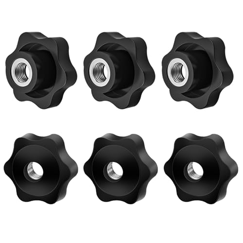 xiaoxiaozhijia 6 piezas Tuercas Moleteadas M8 de varilla Diámetro exterior 48mm,Tuercas Estriadas para industria mecánica Mobiliario Equipos electrónicos Equipos de fitness