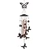 BLESSEDLAND Butterfly Wind Chime-4 Hollow Aluminum Tubes -5 Wind Bells 7 Butterflies-Wind Chime with S Hook for Indoor and Outdoor