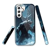 LROTFNGX for Samsung Galaxy S25 FE Case 6.7''Hybrid 2-Layer Shockproof Hard Shell Scratch Resistant Cover Werewolf Moonlight ylish Protective Phone Case for Men & Women