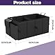 RANJIMA Kofferraum Organizer, Faltbarer Auto Organizer Kofferraum, Schwarzer Kofferraumtasche mit Fächern, Transportbox Auto Aufbewahrung für SUVs, für Camping und Alltag, 54.1 x 32.0 x 26.9 cm