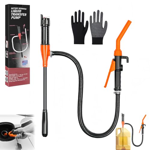 Shengou Elektrische Benzinpumpe Akku,Flüssigkeitstransferpumpe,Batterie Pumpe für Kanister,Tragbare Elektrische ölpumpe,Benzinpumpe Batterie,Kanisterpumpe 2,4 GPM für Benzin Diesel Kraftstoffe