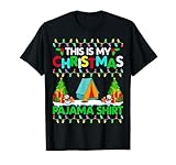 Photo Gallery camping lover christmas pajama shirt camper xmas holiday maglietta Photo Gallery camping lover christmas pajama shirt camper xmas holiday maglietta