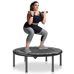 VEVOR Mini-Trampolin, faltbar, Fitness, 934 mm, maximale Belastung 100 kg, stabil und leise, für Training im Innenbereich oder Garten