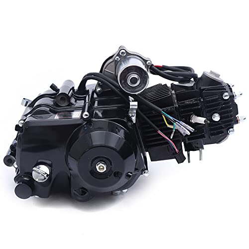 4-Stroke 125CC Engine Motor, 4 Speed ATV Engine Motor Kit, Single Cylinder Motor Air-Cooling Motor with Transmission, Engine Motor for Go Kart, Dirt Bike, ATV, Pit Bike and More (US Stock)