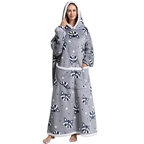 NKTIER Übergroßer Decke Hoodie 140*90*80*64cm,waschbares Decken-Sweatshirt,mit Ärmeln und großer Vordertasche,Kapuzenpullover,Riesen-Hoodie,Flanell Hoodies,kuschelige Decke für Erwachsene (F) Cover