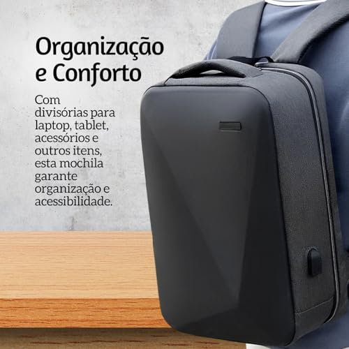 Mochila Laptop Rigida Preta Vmstark Mochila Para Notebook Ultra Resistente