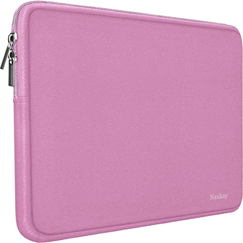 Laptop Case Sleeve, Resistant Neoprene Laptop Sleeve/Notebook Computer Pocket Case/Tablet Briefcase Carrying Bag Compatible with 13-13.3 Inch MacBook Pro,MacBook Air,Notebook Computer-(Pink)