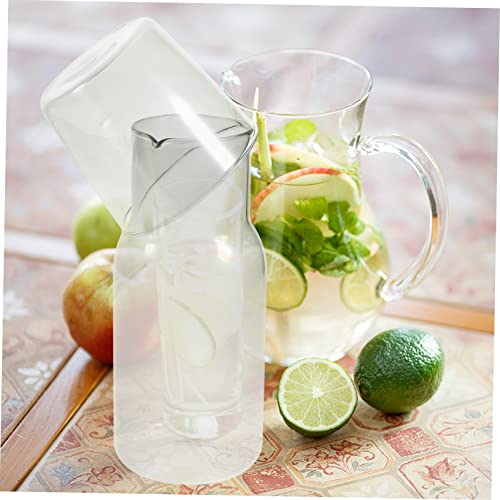 Set elegante de vaso y tetera de vidrio transparente miniatura 2