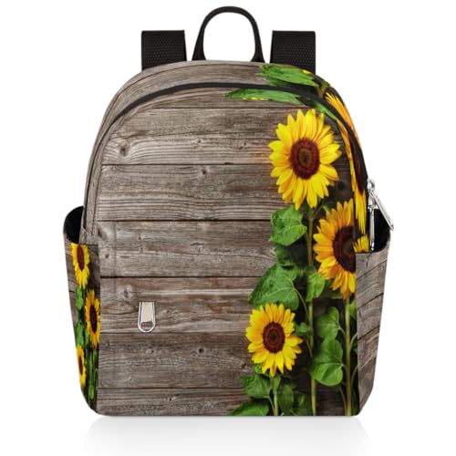Sac à dos voyage bois de tournesol multicolore pour femme et enfant 6.3L