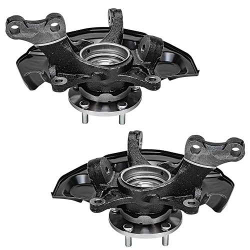 Image of Detroit Axle - FWD Front Steering Knuckles & Wheel Hub Bearings + Struts and Coil Spring Replacement for 2004-2010 Toyota Sienna - 4pc Set