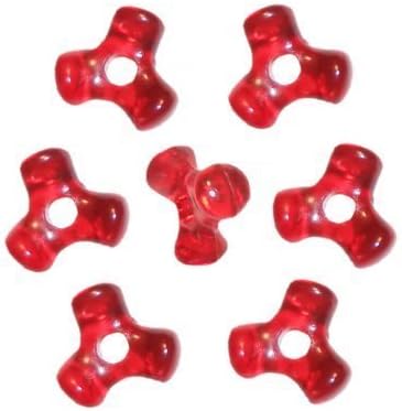 Cuentas rojas de Navidad en tres formas (1,000 cuentas) (801)