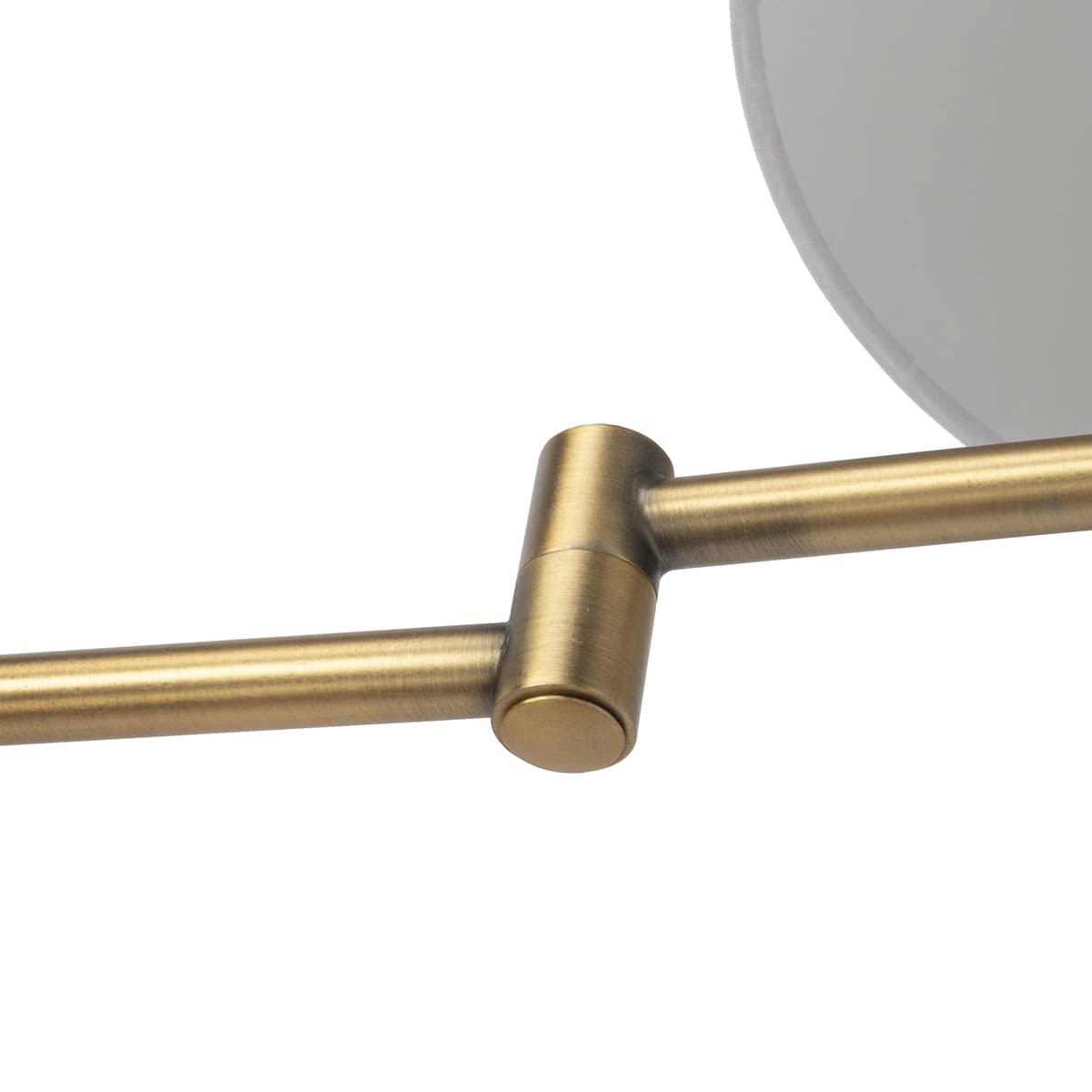 Qazqa Moderno Lámpara de pared inteligente bronce con pantalla blanca con WiFi A60 - Ladas Deluxe Acero/Textil Redonda Adecuado para LED Max. 1 x 4.9 Watt