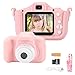 Cámara para Niños Cámara Digitale Selfie para Niños, HD 1200 MP/1080P Doble Objetivo, Ideales para niños de 3 a 12 años, Regalos Juguete para Navidad, Rosado (Rosa)