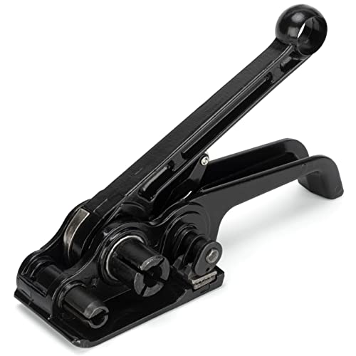 Image of Polyester Strapping Silent Tensioner and Cutter Manual Strapping Tools Windlass for 1 /2 inch - 3 /4 inch Width Polyester Polypropylene Strapping(Black)