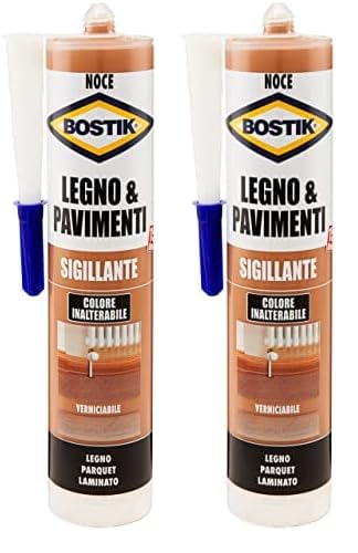 Bostik Legno&Pavimenti sigillante legno noce 300ml (Confezione da 2)