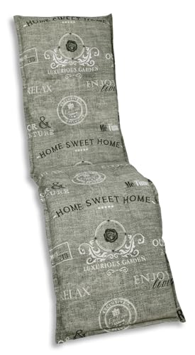 GO-DE Textil Bequeme und attraktive Polsterauflagen für Relaxliegen (Einzelset, Design: Stempel...