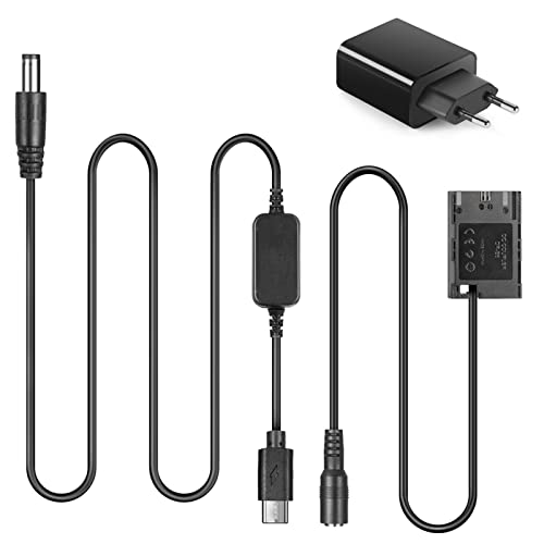 ACK E6 LP E6 LP E6N Adaptador USB C DR E6 Adaptador PD de acoplador CC Completamente decodificado para Canon EOS 70D / 7D, EOS 60D / 6D, EOS 5D Mark II III, EOS 5DS, EOS 5DS R