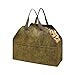 DriSubt Bolsa de lona para troncos de leña, duradera, impermeable, para chimenea, almacenamiento de troncos, cestas de madera para interiores, para chimenea o camping (amarillo)