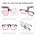 Solsun Polarized Clip on Sunglasses for Men Women UV Protection Anti Glare Driving Fishing Glasses (S12, Clip on-S12-Pink Coffee)