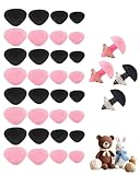 HUVZOR 32 Stück Plüsch Sicherheitsnasen für Häkeltiere, Beflockte de Sicherheitsnasen, Häkelnasen Schwarze Nasen mit Unterlegscheiben 4 Größen (11-18mm) für Teddybären Bastelprojekte