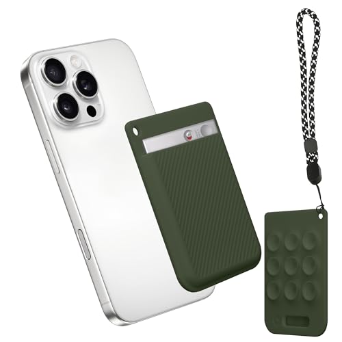 kwmobile Funda para Grabadora de Voz IA   Funda Compatible con PLAUD Note AI Voice Recoder   con Ventosas para Pegarlo al Móvil Tablet Portátil   Verde Oscuro