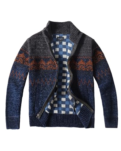 Gioberti Boy's Knitted Chenille Cardigan Sweater with Flannel Lining2