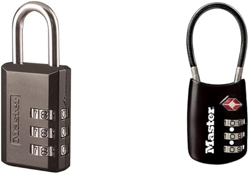 Master Lock Cerraduras de viaje aprobadas por la TSA establece tu propia combinación, construcción de metal duradero