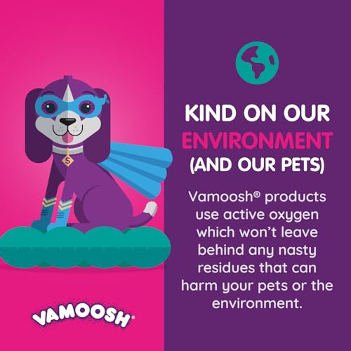 Image of Vamoosh Pet Hair Dissolver | Front Load Washing Machines | Cleans Pet Bedding | Removes Odor | Dissolves Dog, Cat & Animal Fur | Easy to Use | Patented Formula | Safe for Pets | 100g (Pack of 18)
