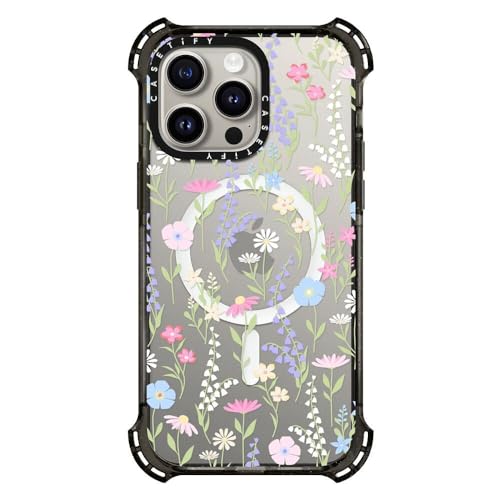 Protection antichoc 6,5 m pour iPhone 15 Pro Max Coque CASETiFY Bounce MagSafe fleurie