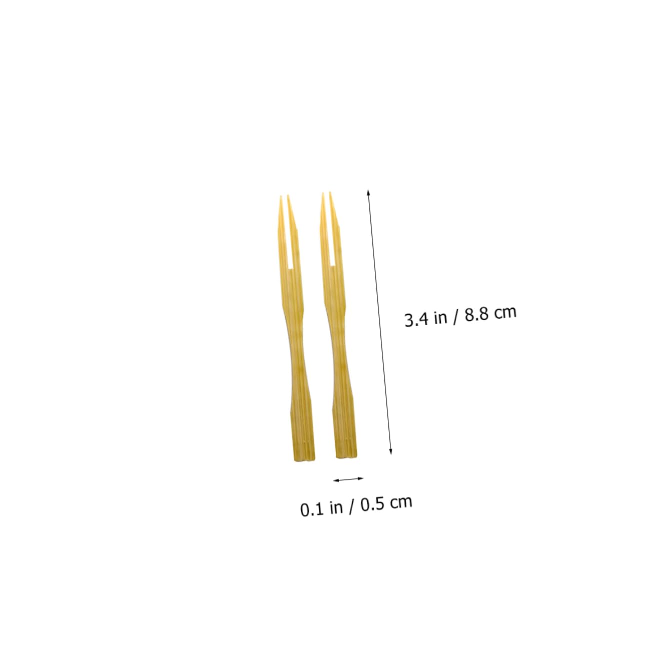 Alipis Bamboo Fruit Forks 100 Pack Food Picks Single Wrap for Parties Fruit Cake Salad Healthy and Safe