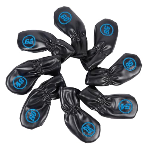 8 個ゴルフヘッドカバー保護カバー PU アイアンヘッド防水クラブパタープロテクター防水アイアンカバーヘッドカバー