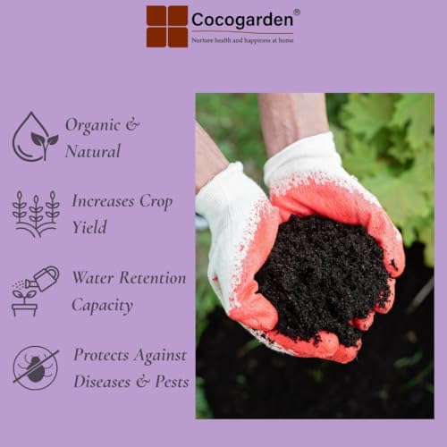Cocogarden Organic Vermicompost for Plants 5kg - Manure Fertilizer Powder for Home Garden, Vermi Compost for Plants, Nutrient-Rich Compost, Improves Plant Health and Soil Quality