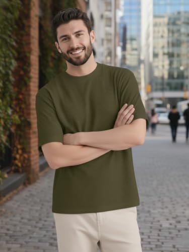 Image of Leriya Fashion Men Poly Cotton Fabric, Half Sleeve, Lightweight, Breathable, Everyday Wear, S-4XL