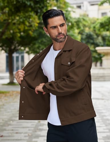 COOFANDY Men's Cotton Denim Jacket Lightweight Trucker Western Jackets Casual Fashion Jean Coat3