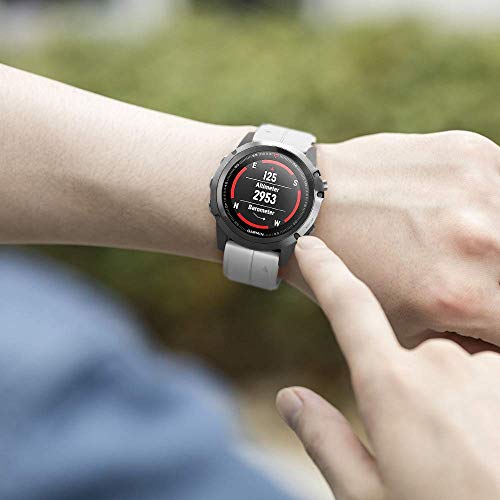 Image of NotoCity Compatible Fenix 5X Plus Bands - Fenix 7X Sport Silicone Replacement for Fenix 8 51mm /Fenix 6X /Fenix 3 HR /Descent MK1 /D2 Delta PX /D2 Charlie (White)