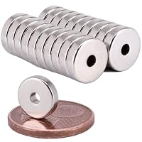 [20 Stück] Neodym Magnet Ringmagnete extra stark Magnetring Magnete Mit 2mm Loch Bohrung Runder Ring 8mm x 2mm Scheiben Flach Rund – Ansicht 1