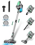 Vactidy Aspirateur Balai sans Fil V8, Aspirateur sans Fil Puissant 25Kpa avec 35 Min d'Autonomie, 4...
