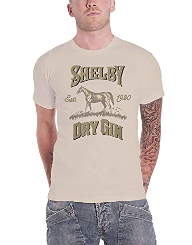 T-shirt Peaky Blinders imprimé logo vintage couleur naturelle coupe homme ajustée