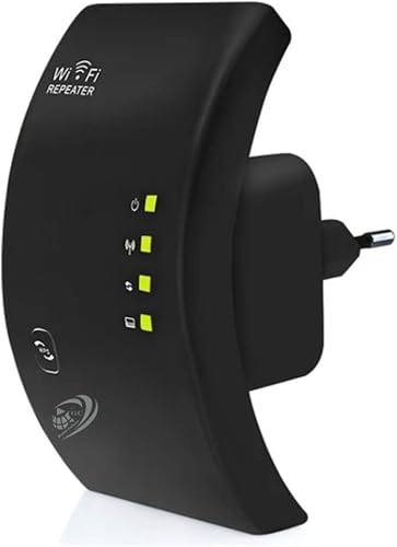 WiFi Repeater 300Mbps & Signal Range Extender with AP Mode and WPS Setup - AP Mode Repeater (Black)